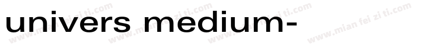 univers medium字体转换